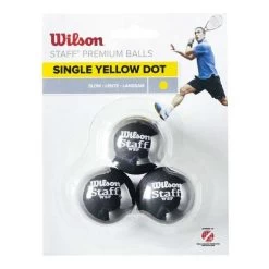 Wilson Staff Slow Single Yellow Dot Squash Balls